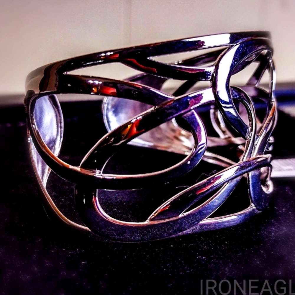 Solid Sterling Silver Openwork Bracelet!
